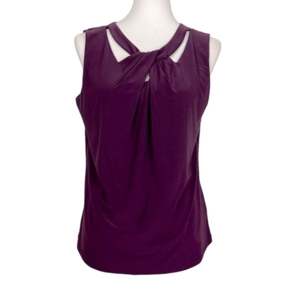 Nine West Burgundy Sleeveless Top